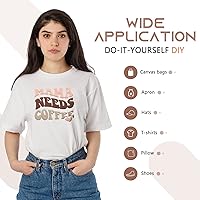 Vista 5 de Tintnut Vinilo de Transferencia de Calor Inflable - Rollo de 10 pulgadas x 6 pies de Vinilo HTV Inflable 3D Marrón Derby, Vinilo de Transferencia