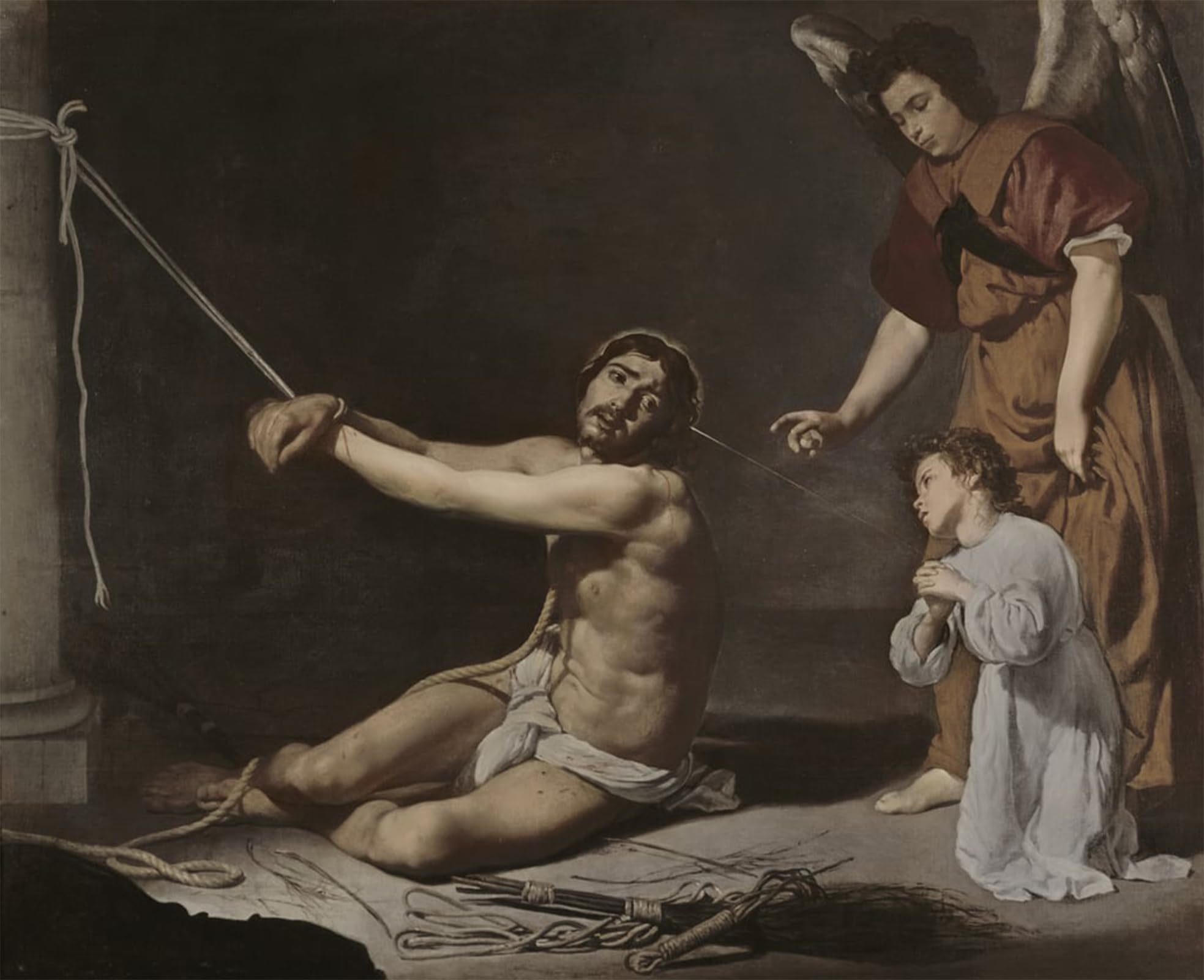 ARTXLXXBN Famous Prints Artwork Pictures Poster Painting Art Christ After the Flagellation Contemplated by Diego Velázquez Artwork Landscape Pictures for Home Decor 60x90cm