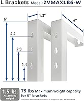 Vista 6 de Elite Screens VMAX Soportes en L para colgar de techo o pared, manual.