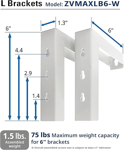 Miniatura 6 de Elite Screens VMAX Soportes en L para colgar de techo o pared, manual.