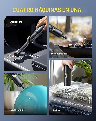 Miniatura 3 de AUXITO Aspiradora portátil inalámbrica de 14000 Pa, succión de mano, soplado y succión 2 en 1, aspiradora pequeña aspiradora de mano para automóvil,