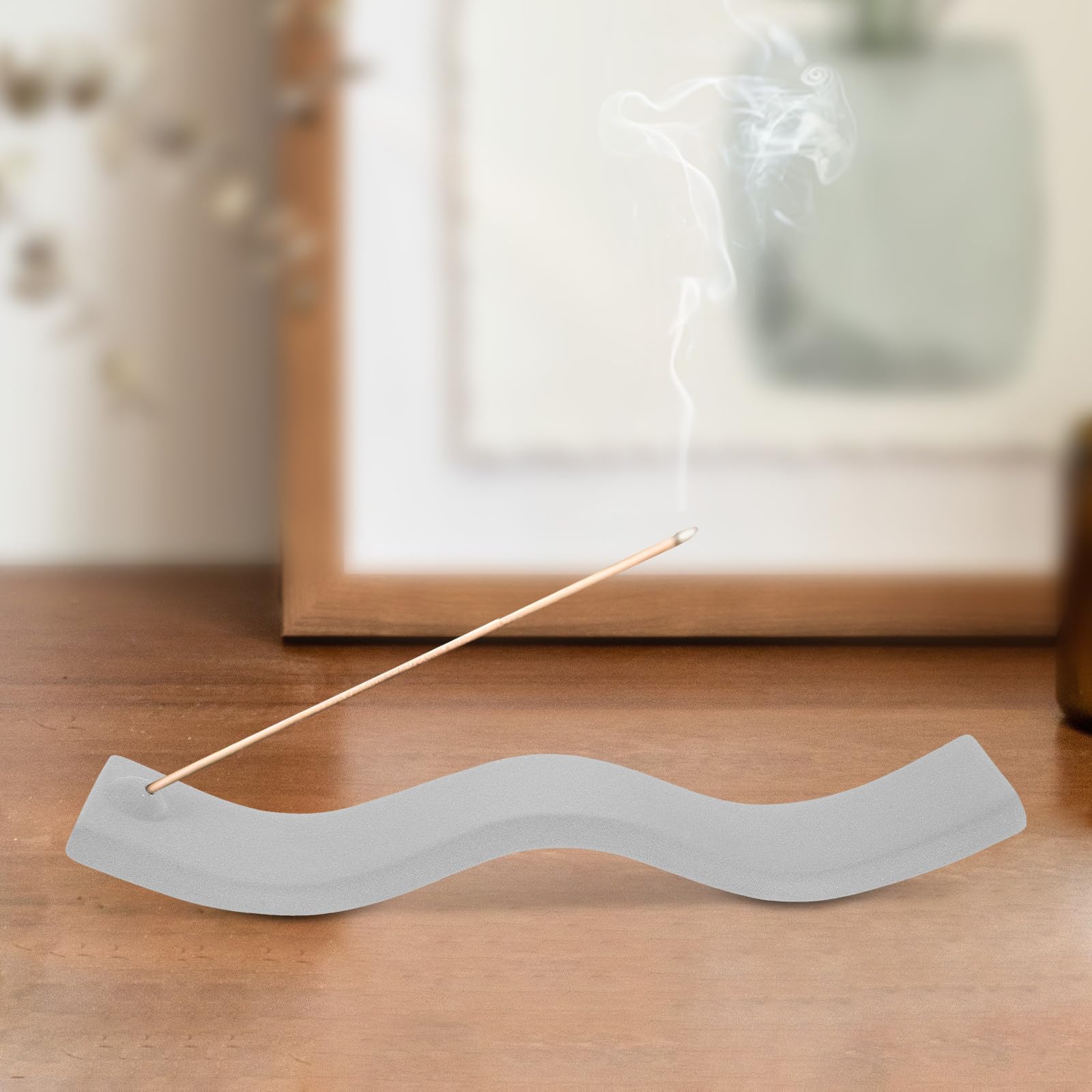 Soportes para Incienso en Barra de Cerámica 2 Piezas Quemador de Varillas para Dormitorio y Sala de Té Decorativo