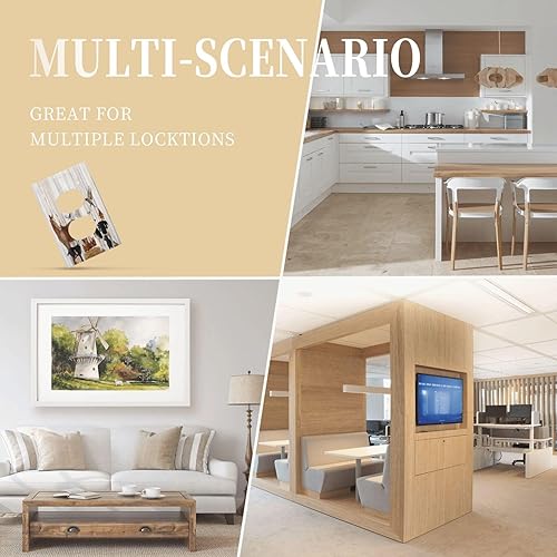 Vista 1044 de Cubiertas decorativas de salida de estrella de mar playera, tablero de madera azul de concha de mar de 1 banda, decoración individual GFCI, placa