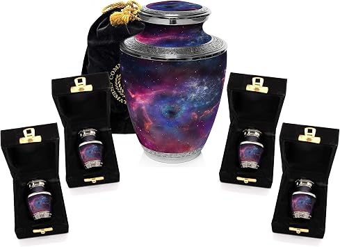 Nebula Large Cremation Urn & Keepsake Set of Four
