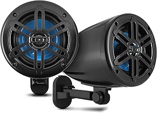 Pyle 5.25” Waterproof Off-Road Speakers - 180W 2-Way Marine Woofer Sound System w/ 360° Rotatable Bracket