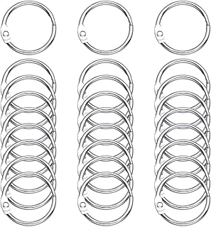 100PCS Loose Leaf Binder Rings, 1 Inch Diameter Nickel Plated Steel Office Book Rings for Flash Cards, Index Cards and Loose Paper, Key Rings for School, Office, Home
