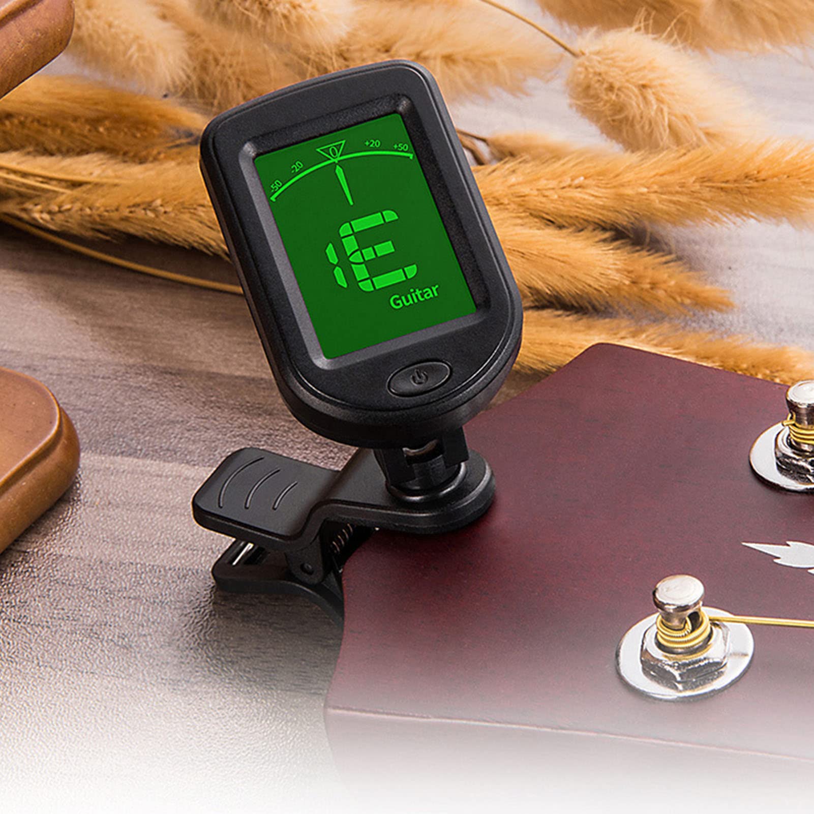 Sonew Digitales Elektronisches Stimmgerät mit LCD-Display, 12 Gleichschwebendes Automatisches Stimmgerät für Gitarre, Violine, Bass und Ukulele