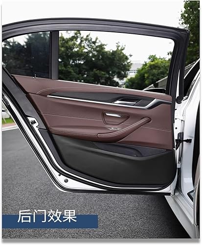 Miniatura 4 de Adhesivos para puerta de auto para Volvo-XC40 2018-2023 para puerta de automóvil, anti-patadas, adhesivo interior, poste antiarañazos (color marrón)