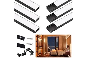 Muzata 6Pack 3.3FT/1M LED Channel System