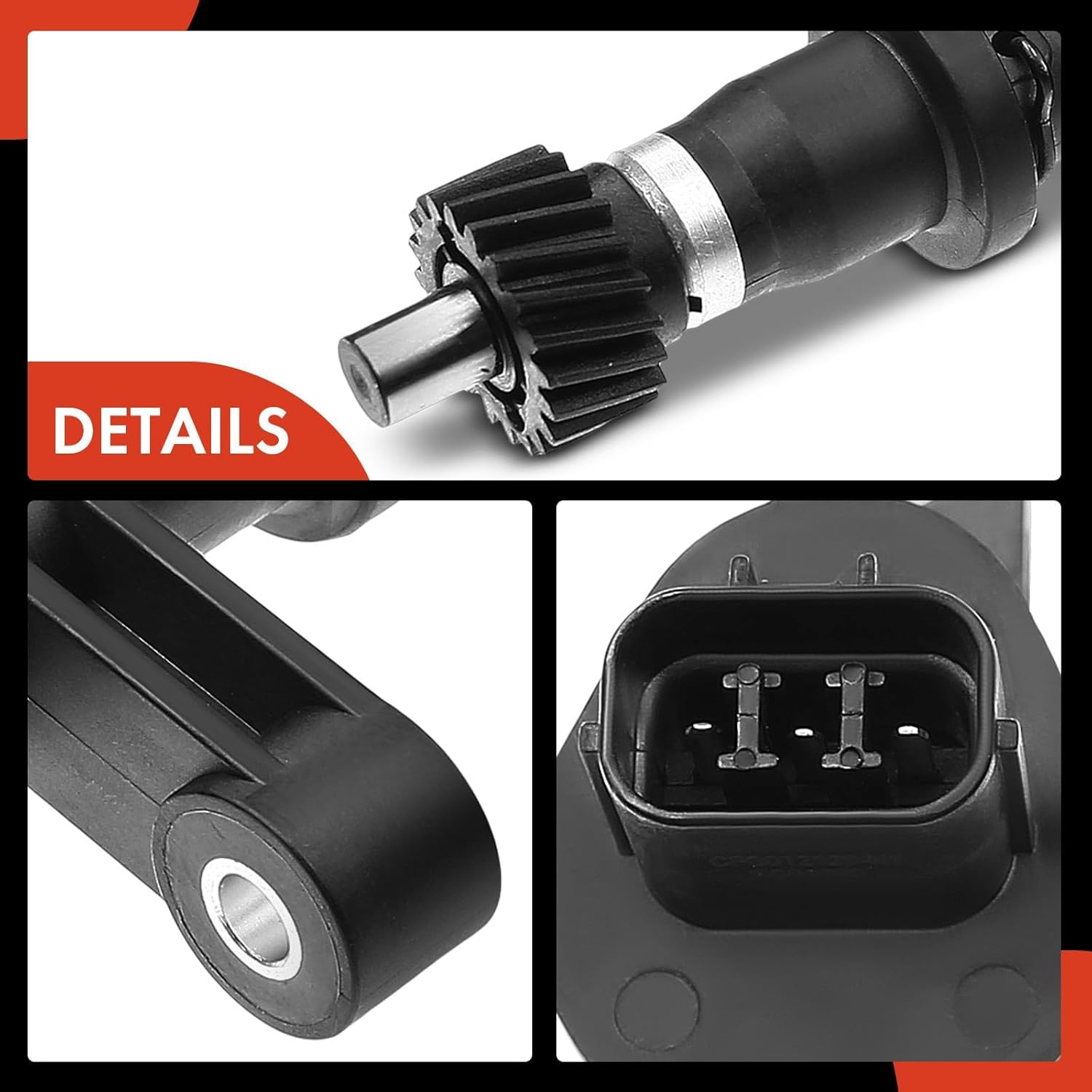 A-Premium Manual Transmission Speed Sensor Compatible with Honda Civic 1996-2000, Civic del Sol 1996, 1.6L, 3 Pins