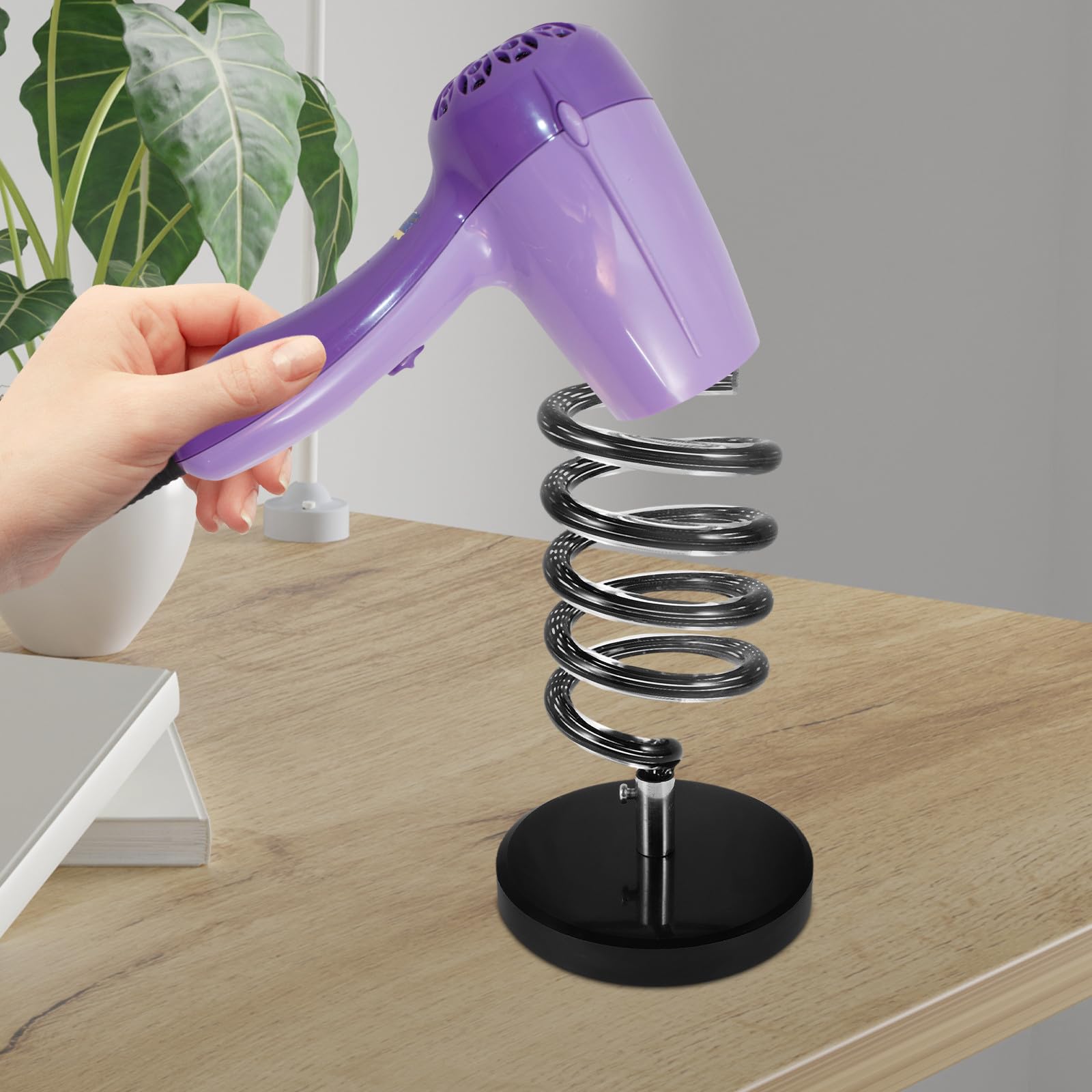 Marmorsockel Spiralförmiger Haartrocknerhalter für Bad und Salon
