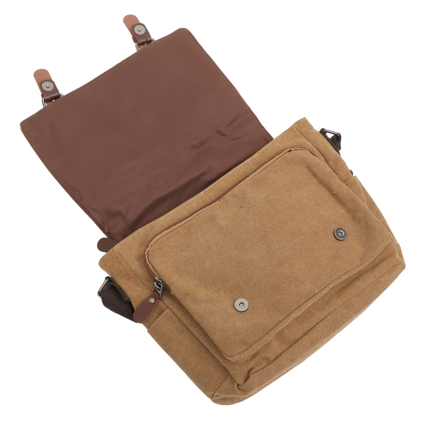 Bolso bandolera de lona ajustable SECFOU para estudiantes y viajes de diseño unisex 8