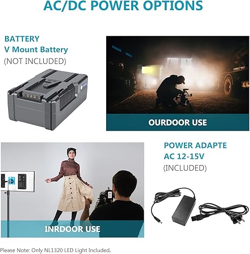 Miniatura 16 de Neewer Luz LED bicolor regulable con soporte en U para estudio, kit de iluminación para fotografía de video al aire libre, marco de metal duradero