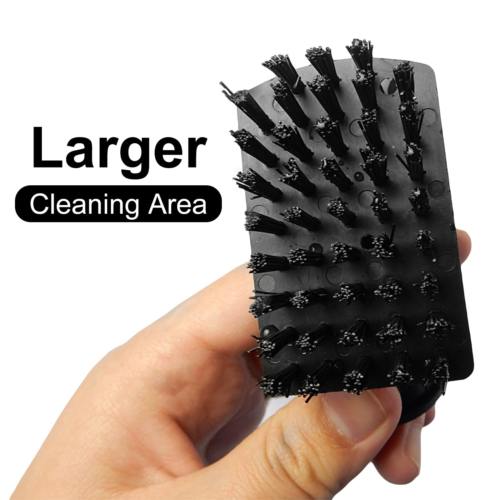 FUZVOL Black Golf Cleaning Brush, Golf Brush with Hook, Golf Club Brush Groove Cleaner, Golf Club Cleaning Brush - Image 4
