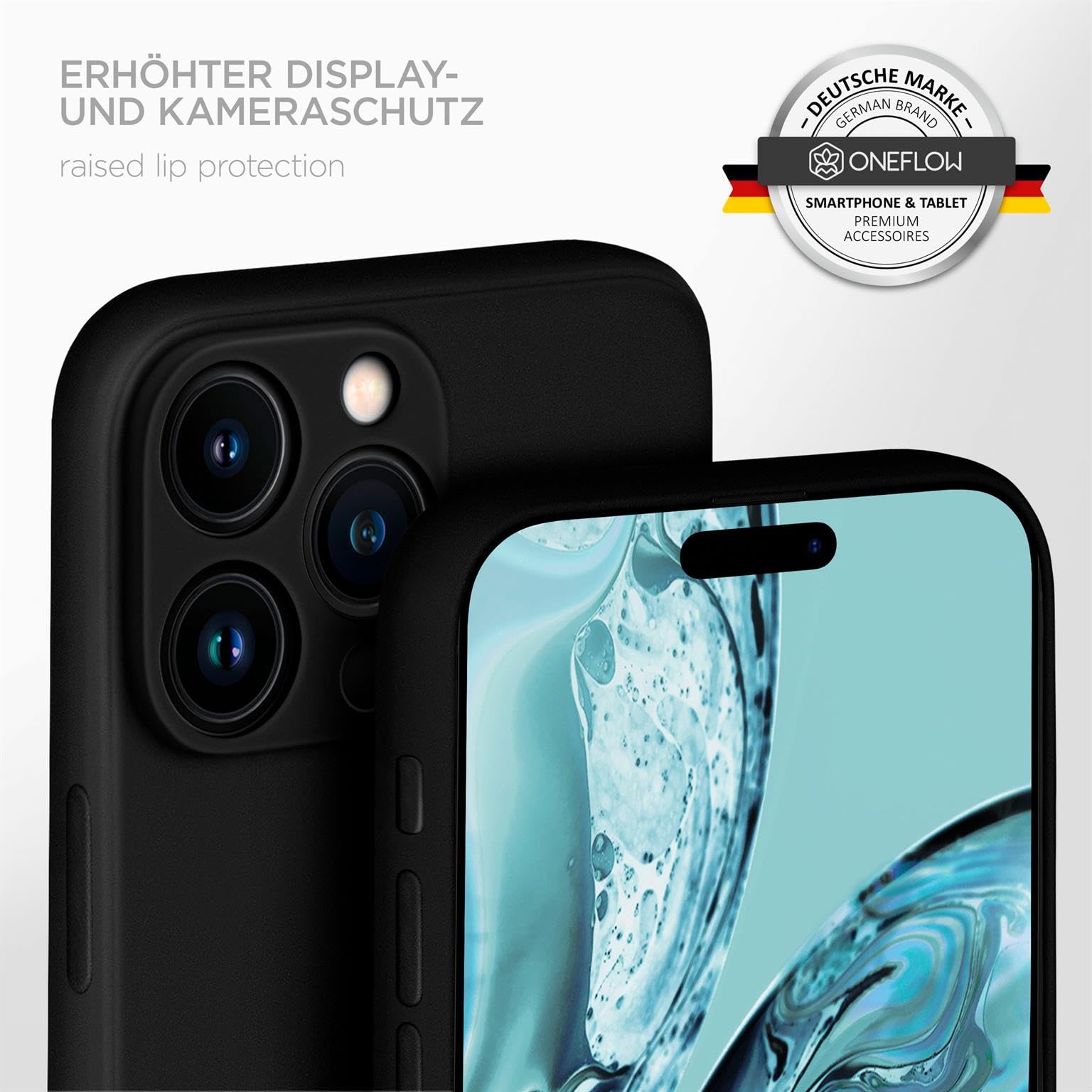 ONEFLOW Silikon-Hülle Für IPhone 15 Pro Max – Weiches Case Mit Kamera- & Displayschutz, Mattes Taupe
