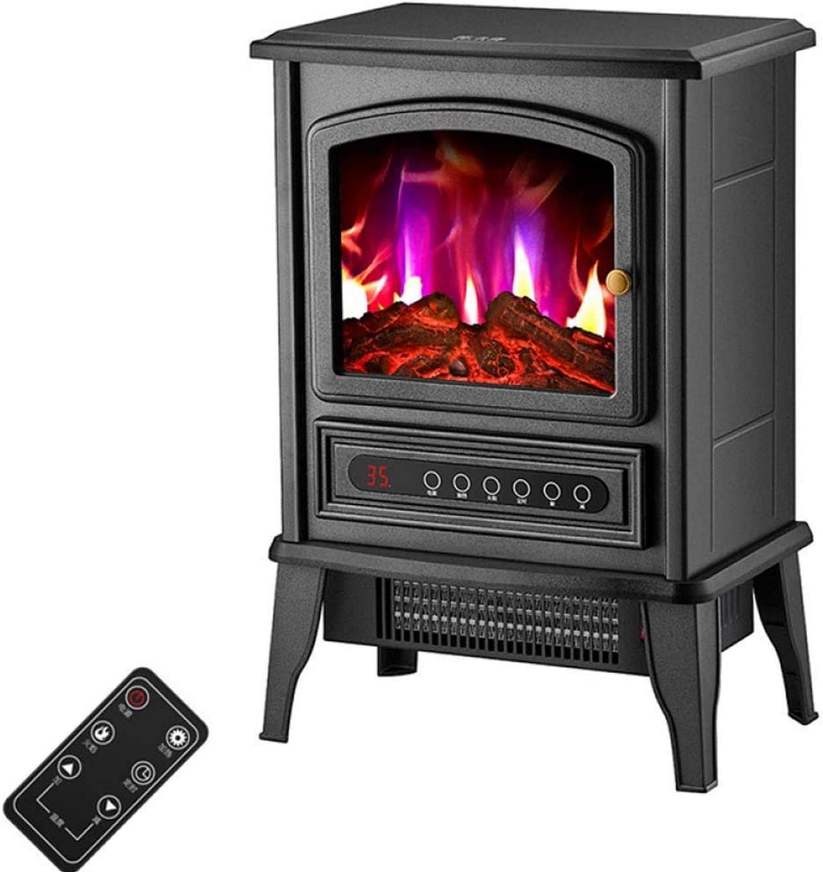 Buy Electric stove heater with wood burner flame effect 2000W free