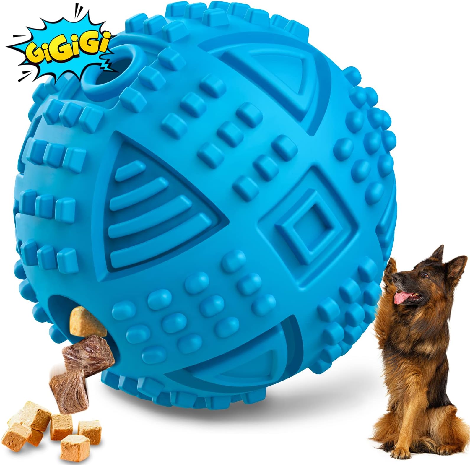 KONG StuffABall Durable Rubber, Treat Dispensing and Teeth Cleaning Dog Toy For Large