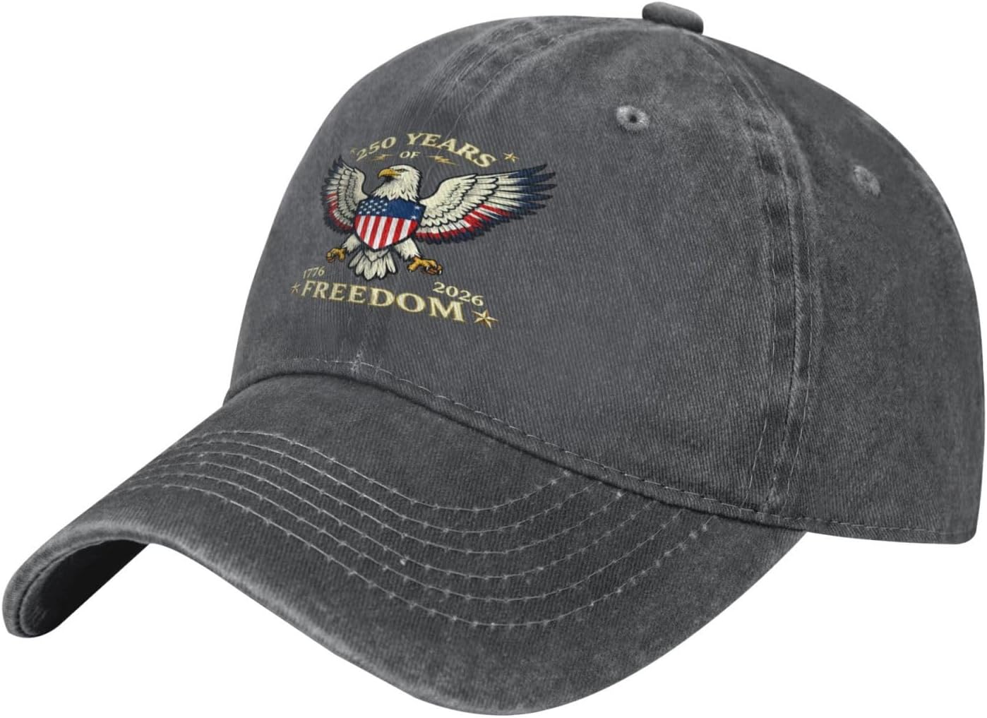 USA 250th Anniversary Sun Hats Black Adjustable Hats Women Men Hat Leisure Truck Funny Cap.
