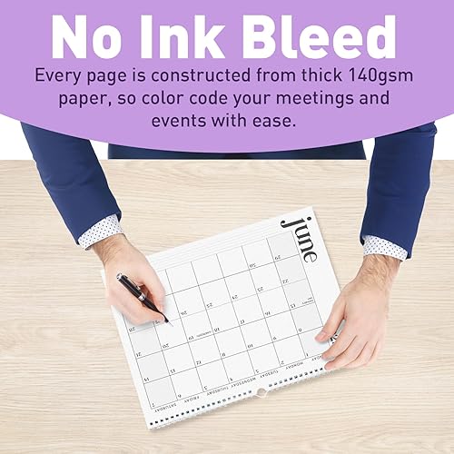 Miniatura 8 de S&O - Calendario de pared minimalista moderno de enero de 2024 a junio de 2025, calendario mensual arrancable, calendario académico de pared de 18