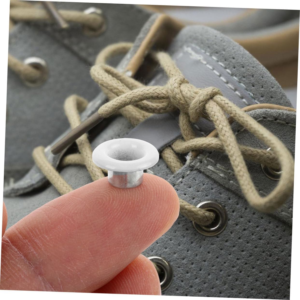 DOITOOL 50pcs Boots Sneaker Eyelets Elastic Shoelaces Metal Eyelets Grommets Boot Lace Hooks Fittings