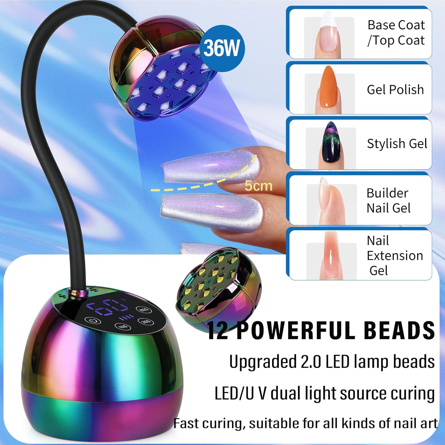 Glow on the Go: Review of the Cordless UV LED Nail Lamp for Perfect Gel Nails!