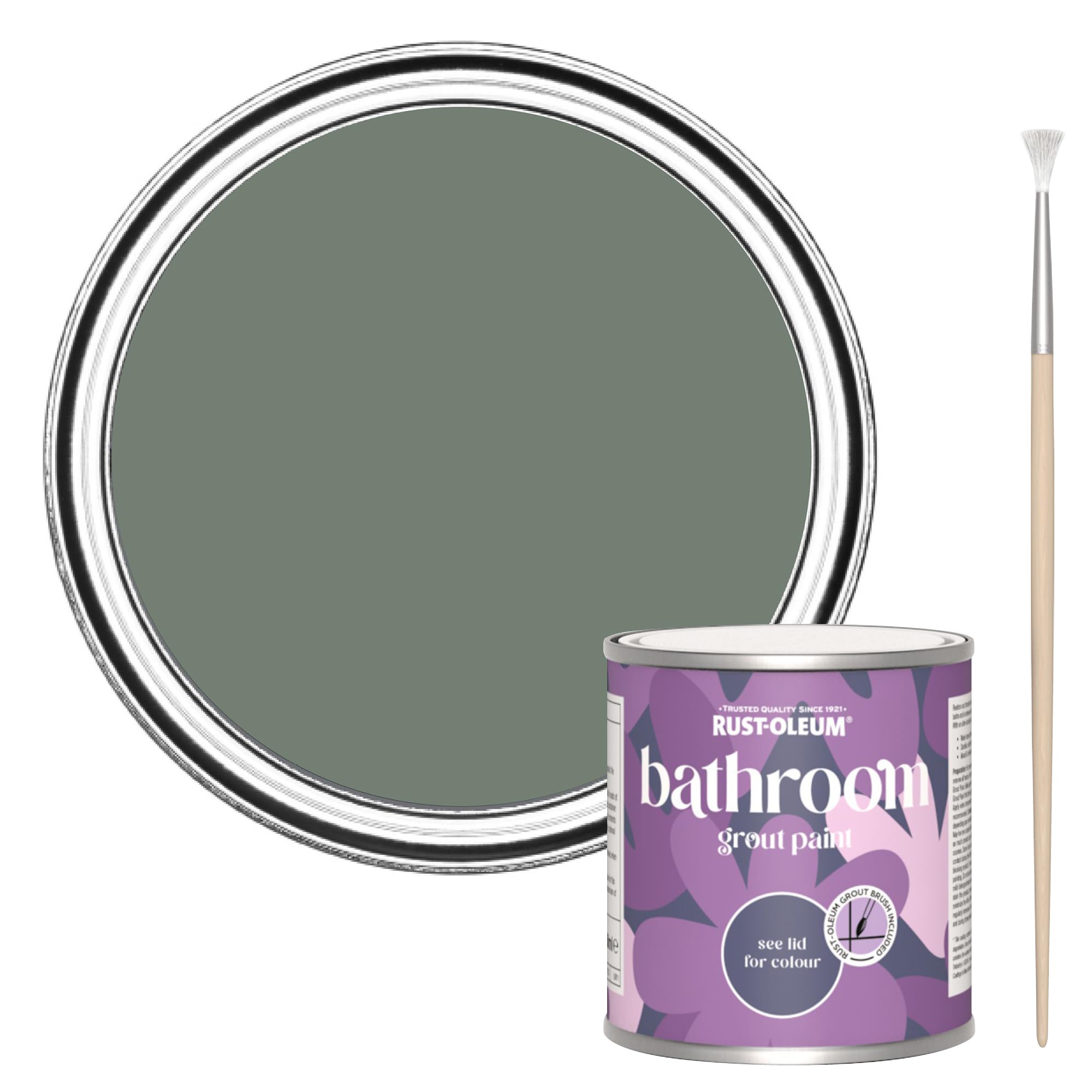 Rust-Oleum Mould-Resistant Green Bathroom Grout Paint -Serenity 250ml