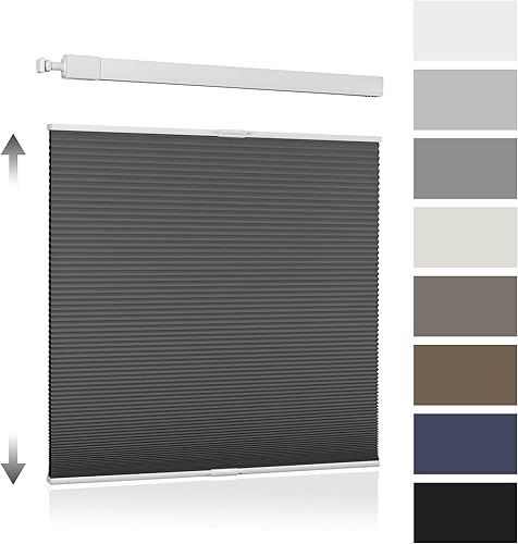 Miniatura 1 de HOTSOON Persianas celulares modernas de arriba hacia arriba y sin herramientas, sin necesidad de taladrar, persianas opacas de panal, persianas y