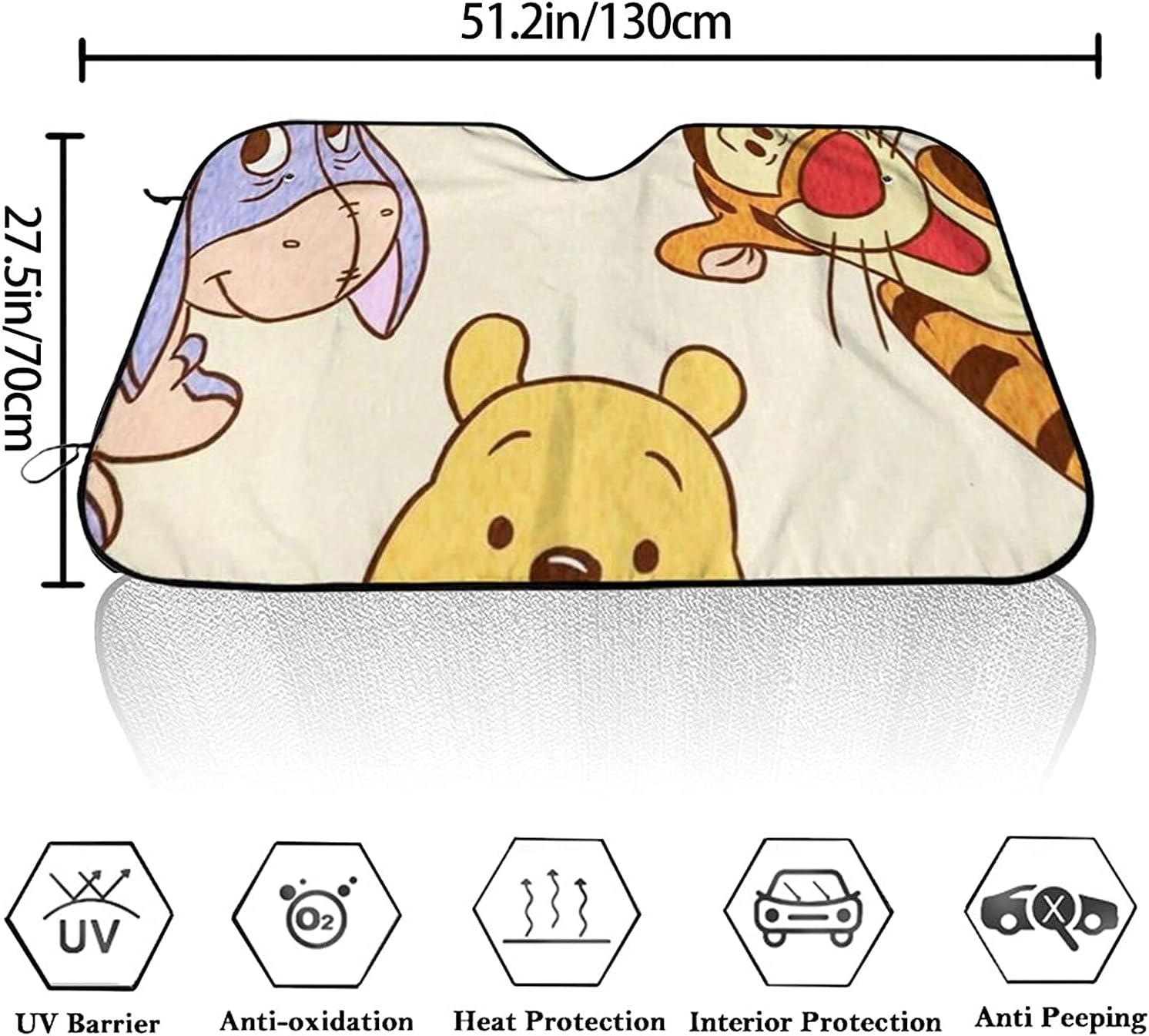 付与 くまのプーさん サンシェード 車 フロントサンシェード 日除け 軽自動車 吸盤 Uvカットキャラクター アニメ グッズ 雑貨 かわいい Jhpaioq おしゃれ 車用品 130 70cm Www Larrypolatsch Com