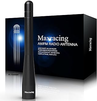 MAXRACING Short Truck Antenna Compatible with 2007-2015 FJ Cruiser/Carwash Safe/Aluminum Replacement Antenna