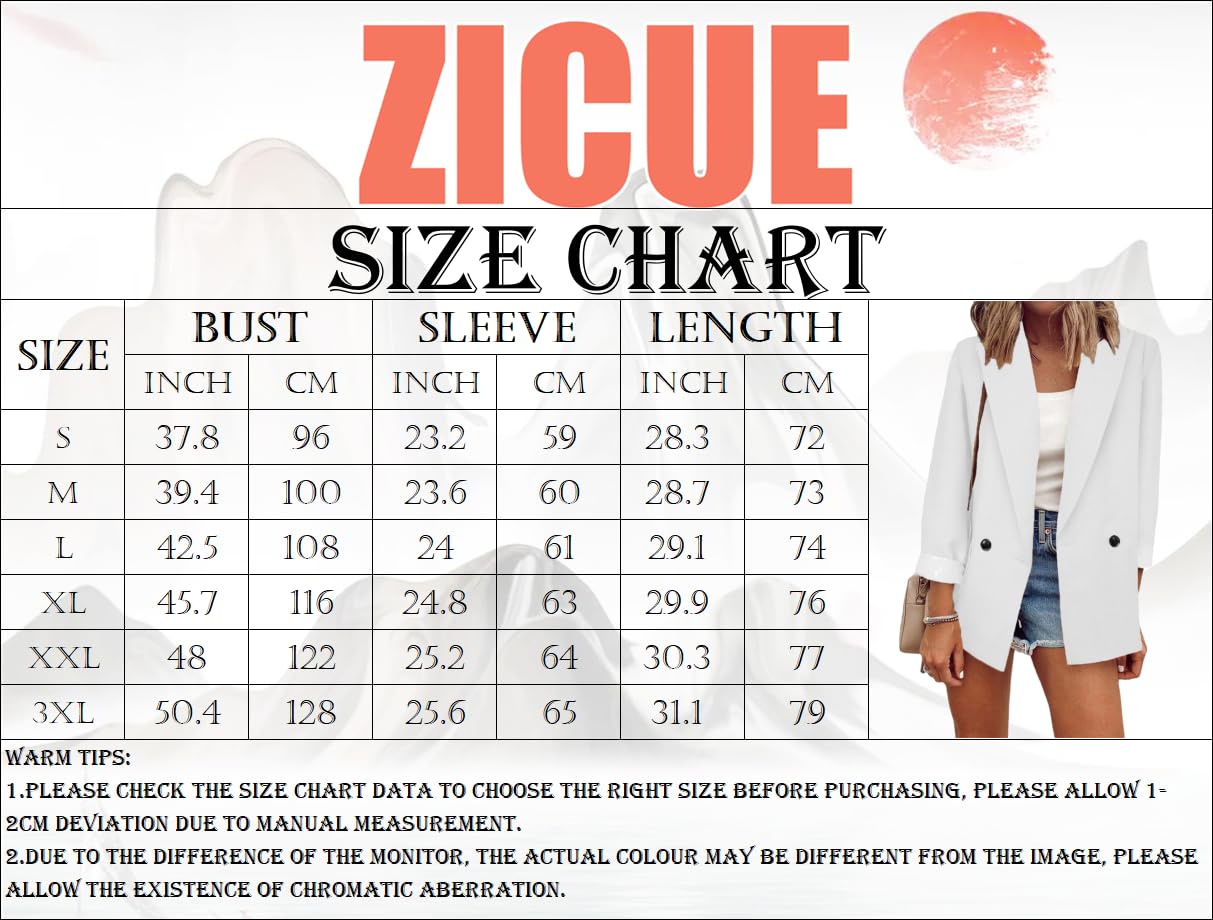 Femmes Casual Fashion Blazer Ouvert Devant Manches Longues Travail Bureau Costume Vestes Blazer