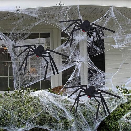 Cooljoy 35 Inch Halloween Decorations Spider Virtual Realistic Hairy Spider Kids Party Favor For Outdoor Indoor #TOP2