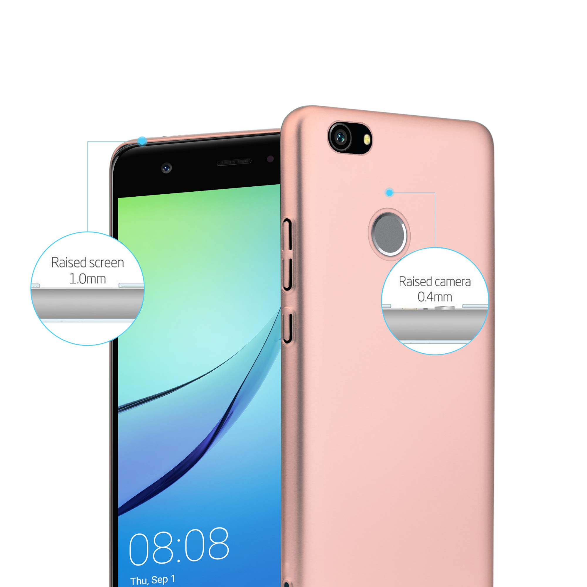 Cadorabo Custodia Rigida Per Huawei Mate S - Cover Sottile Oro Rosa Metallizzato - Protezione Antiurto - 2