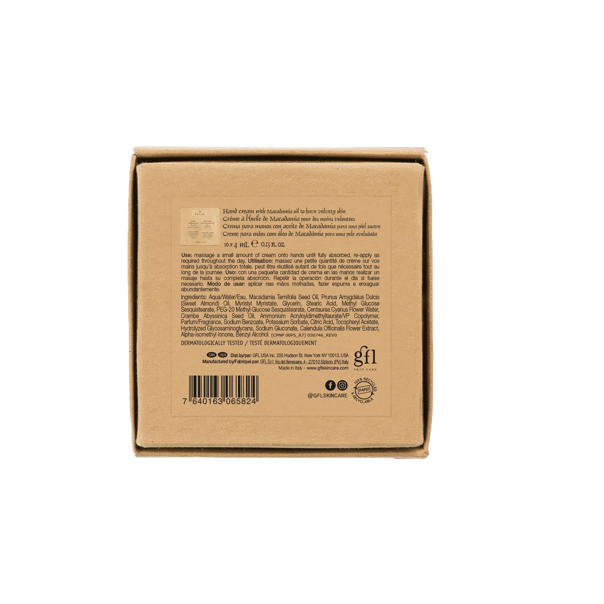 Prija Hand Cream Sachet Gift Pack with Macadamia Oil, Deeply Hydrating and Emollient Hand Moisturiser in Individual Sachets - Image 2