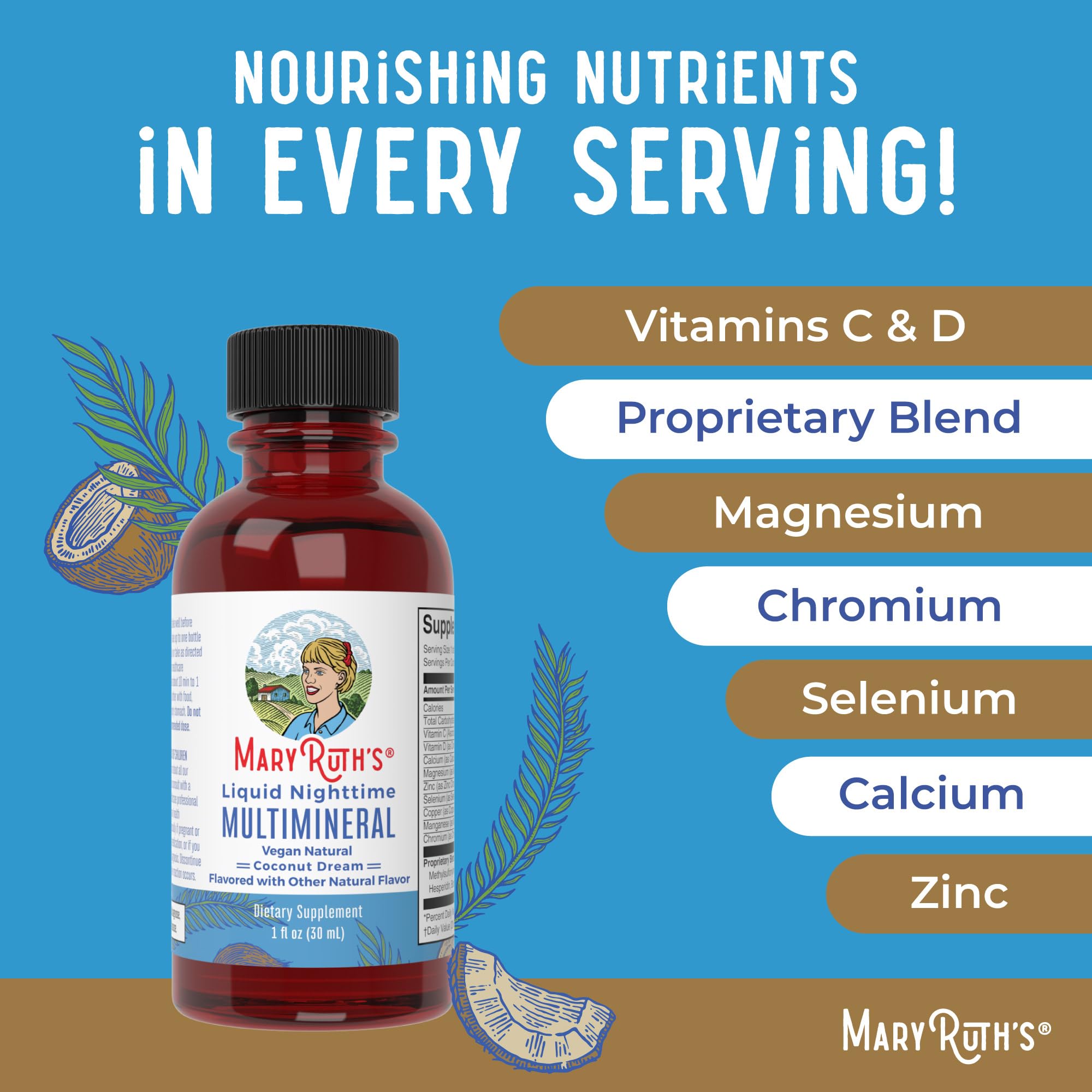 MaryRuth's Liquid Nighttime Multimineral Travel Pack, 8 Pack — Amazon image 7