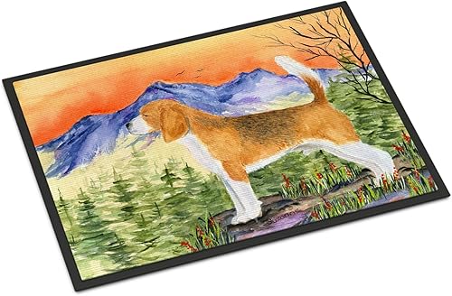 Caroline's Treasures SS8615JMAT - Felpudo Beagle de 24 x 36 pulgadas, para interiores y exteriores, para entrada, antideslizante, lavable, pelo