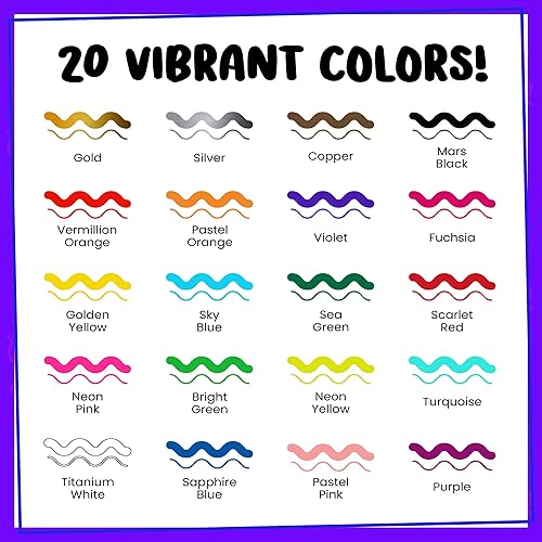 Miniatura 9 de Chalkola 15 bolígrafos de pintura acrílica de punta extrafina para pintura de roca, lienzo, madera, cerámica, vidrio, marcadores de pintura acrílica