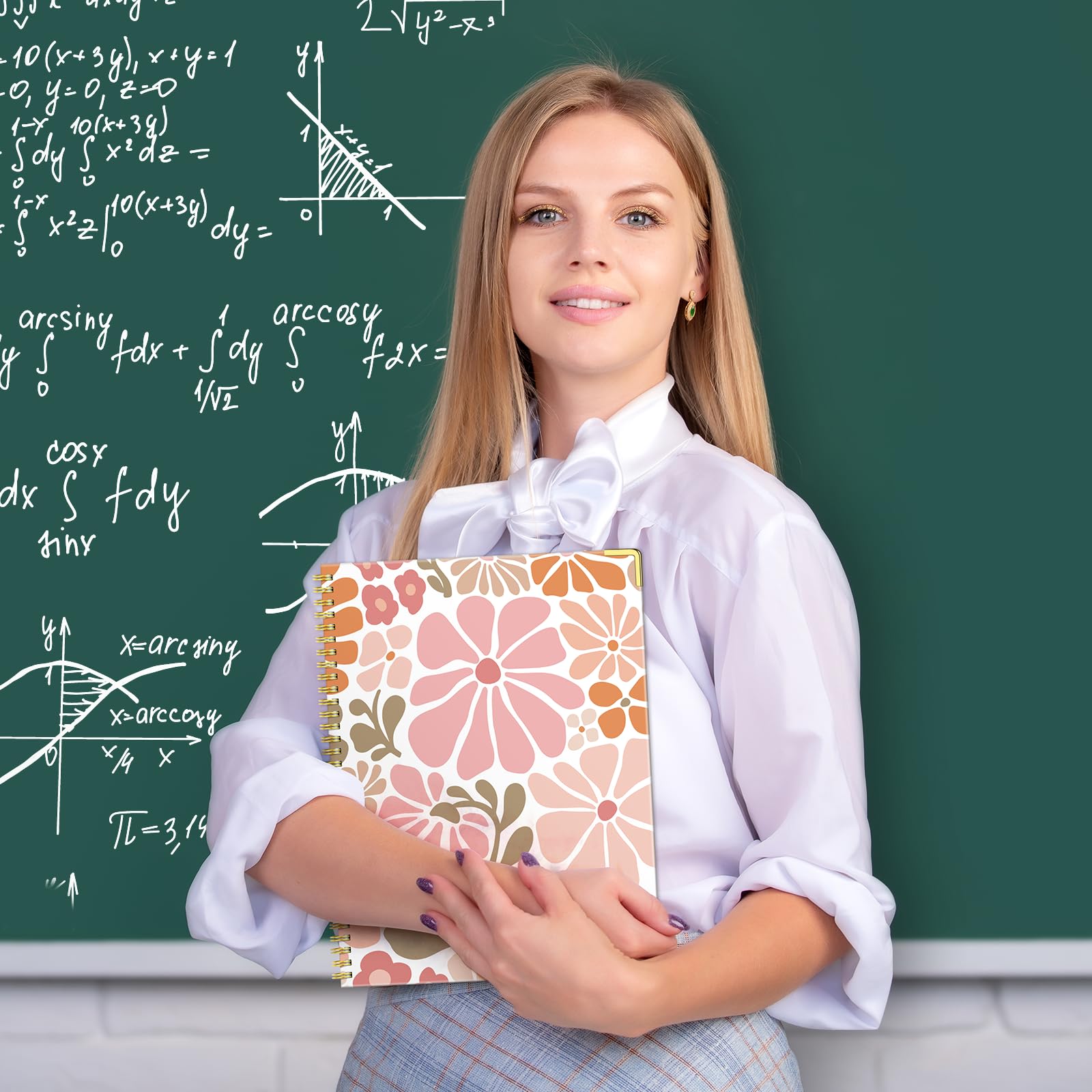 Lehrerplaner 2026–2027, akademisches Jahr, Juli 2026–Juni 2027, 21,6 x 27,9 cm, Unterrichtsplaner, Buch für Lehrer, Lehrerplaner mit bunten monatlichen Registern, Hardcover, Rosa