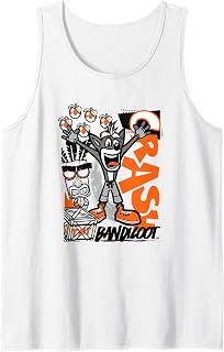 Crash Bandicoot Retro Vintage Crash Wumpa Graffiti Badge Tank Top