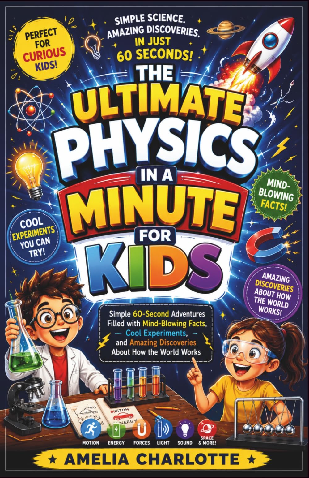 The Ultimate Physics In A Minute For Kids: Simple 60-Second Adventures Filled with Mind-Blowing Facts, Cool Experiments, and Amazing Discoveries About How the World Works