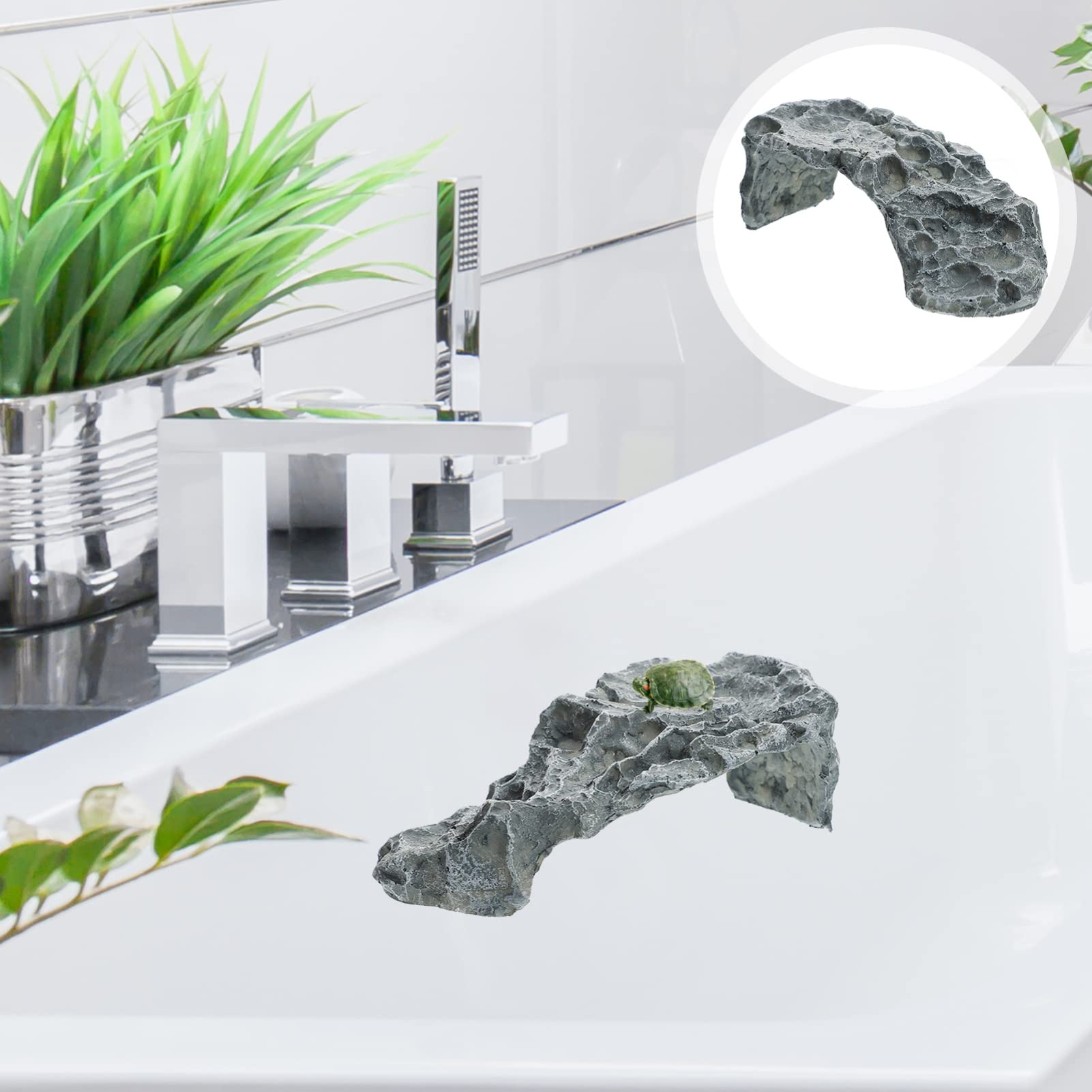 Abaodam Flotante De Guitai Escondite para Dragones Barbudos Plataforma para Reptiles para Tortugas Tomando Decoración para Acuarios Accesorios para Hábitat De Tortugas