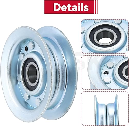 Miniatura 8 de GELASKA La polea GY22172 reemplaza la polea tensora GY20067 John Deere GY22172, polea John Deere GY22172 para John Deere D140, D160, D105, D100,