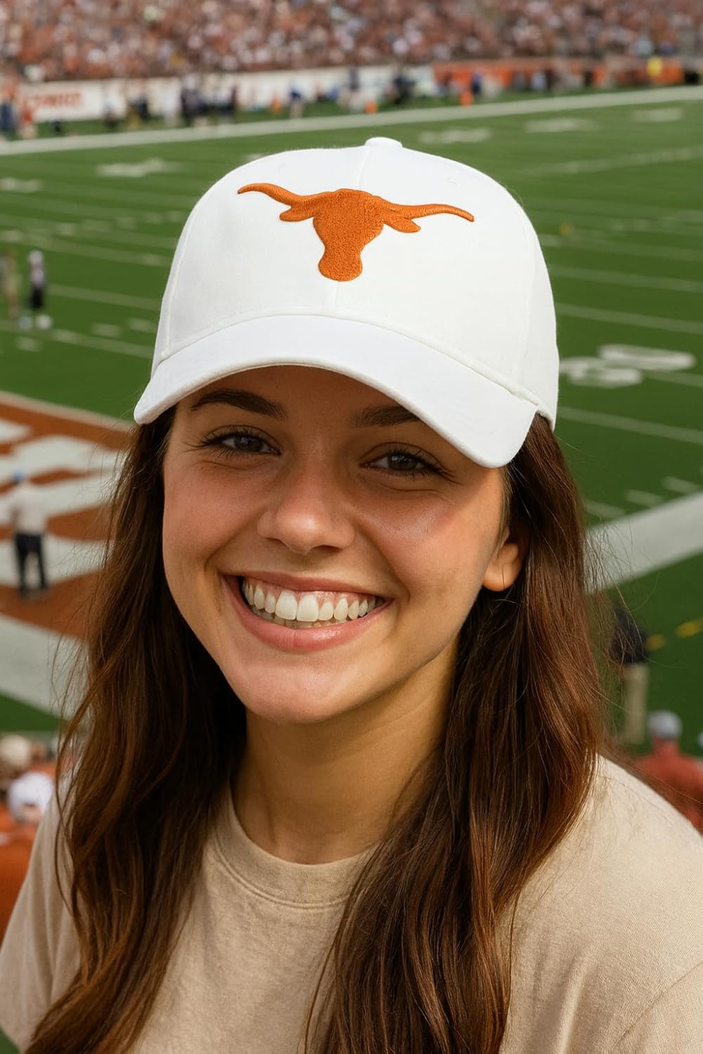 Officially Licensed Texas University White MVP Hat Adjustable Classic Team Logo Structured Embroidered Cap