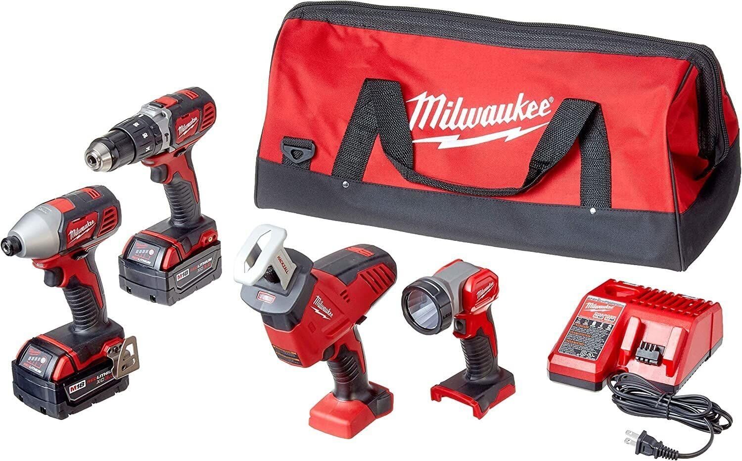 Milwaukee 2695-24 M18 18V Cordless Power Tool Combo Kit with