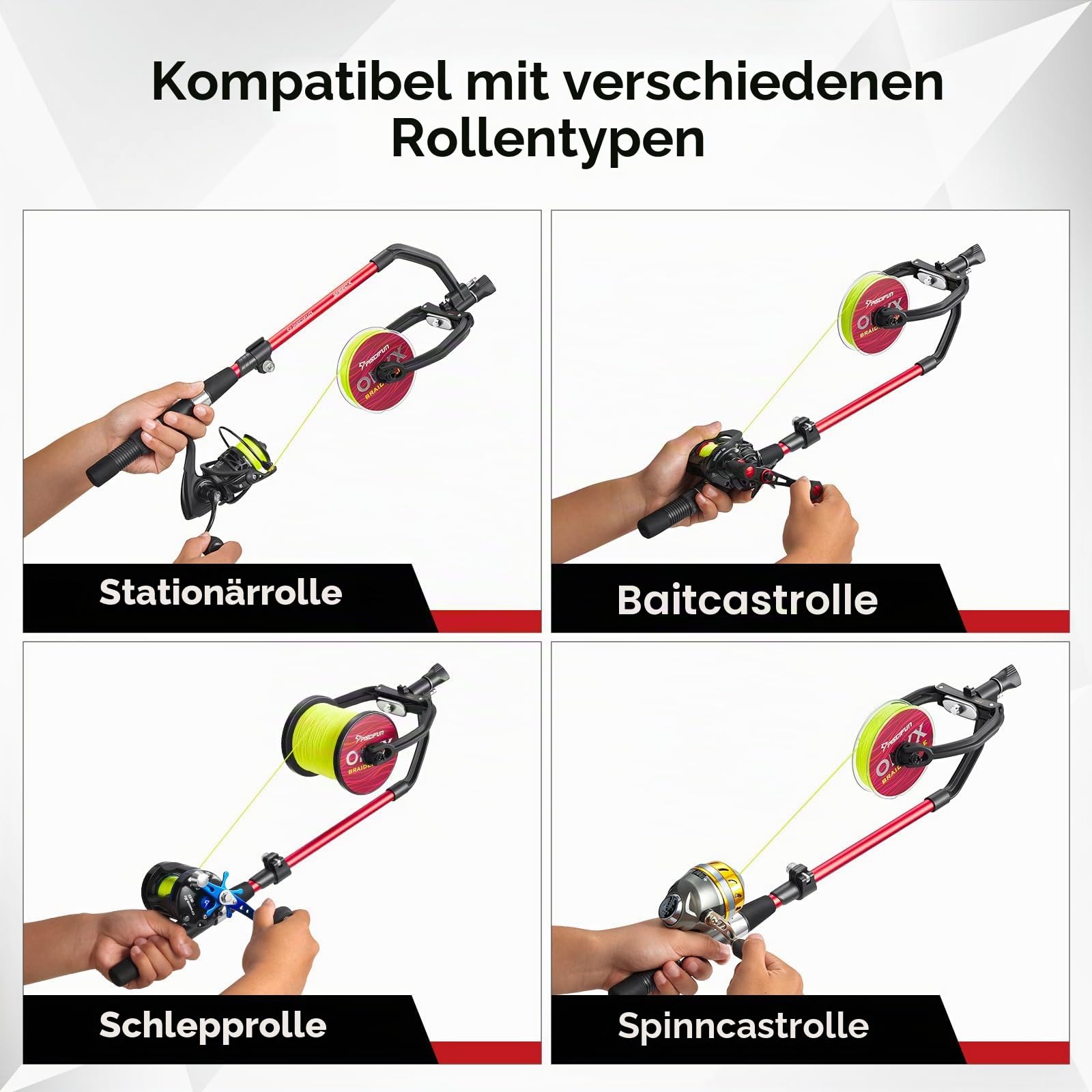 Piscifun Speed X Angelschnurspule mit Abwicklungsfunktion, kein Verdrehen der Schnur mit verstellbarem Aluminiumgriff für Spinnrolle, Köderrolle und Spincast-Rolle
