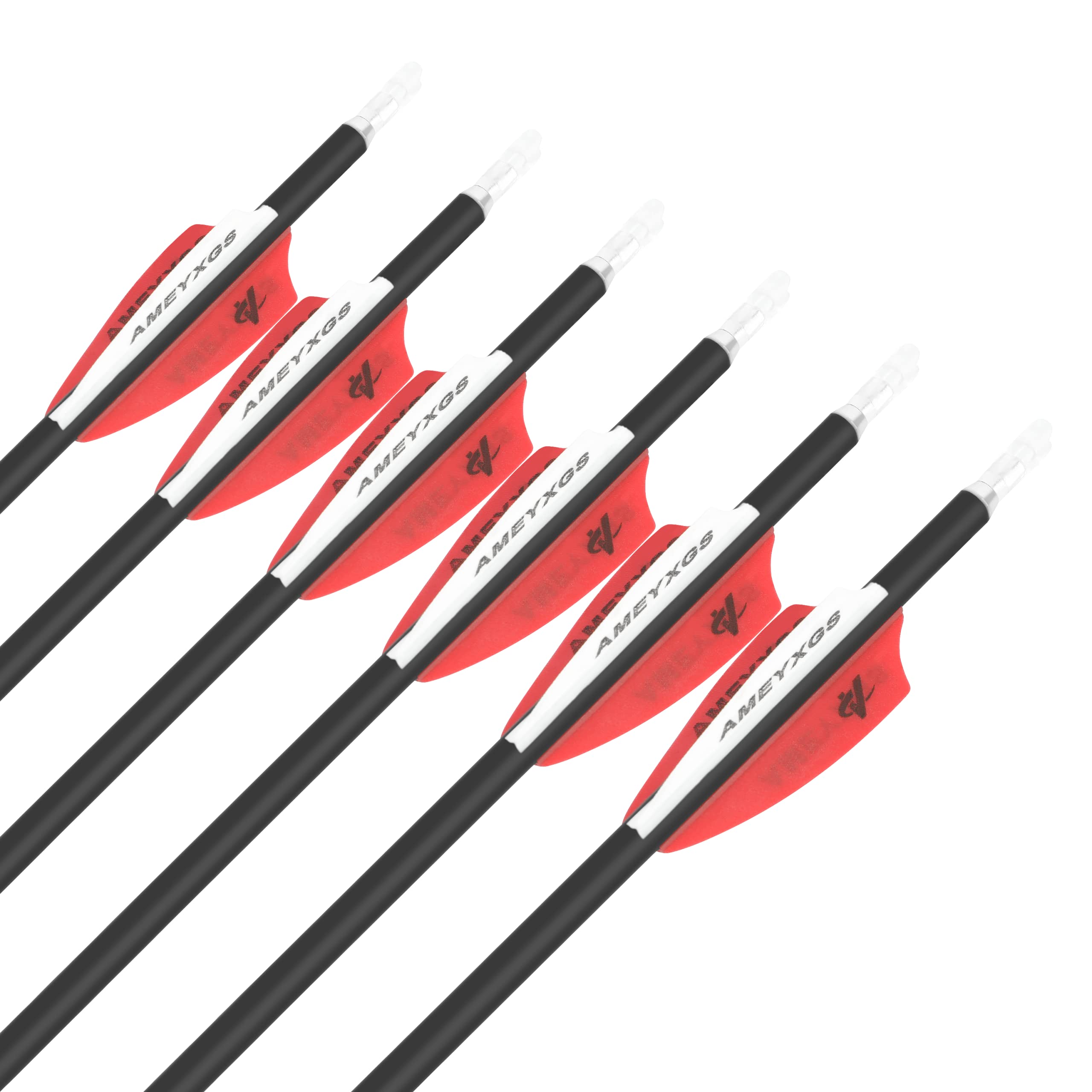 32" Frecce in Carbonio per Tiro con L'Arco ID 4.2mm Frecce da Caccia 1000 Dorso per Compound di Tiro con L'Arco e Ricurvo e Arco Tradizionale 12&24Pz