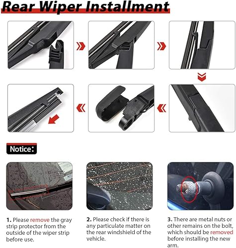 Vista 7 de Reemplazo de la cuchilla del brazo del limpiaparabrisas trasero para Jeep Grand Cherokee 2014 2015 2016 2017 2018 2019 2020 2021 2022 OE: 68197131AA