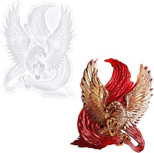 Molde de águila 3D de silicona para decoración de pared de animales, molde de resina de águila calva, molde de fundición epoxi para manualidades, disponible en Yaxa El Salvador