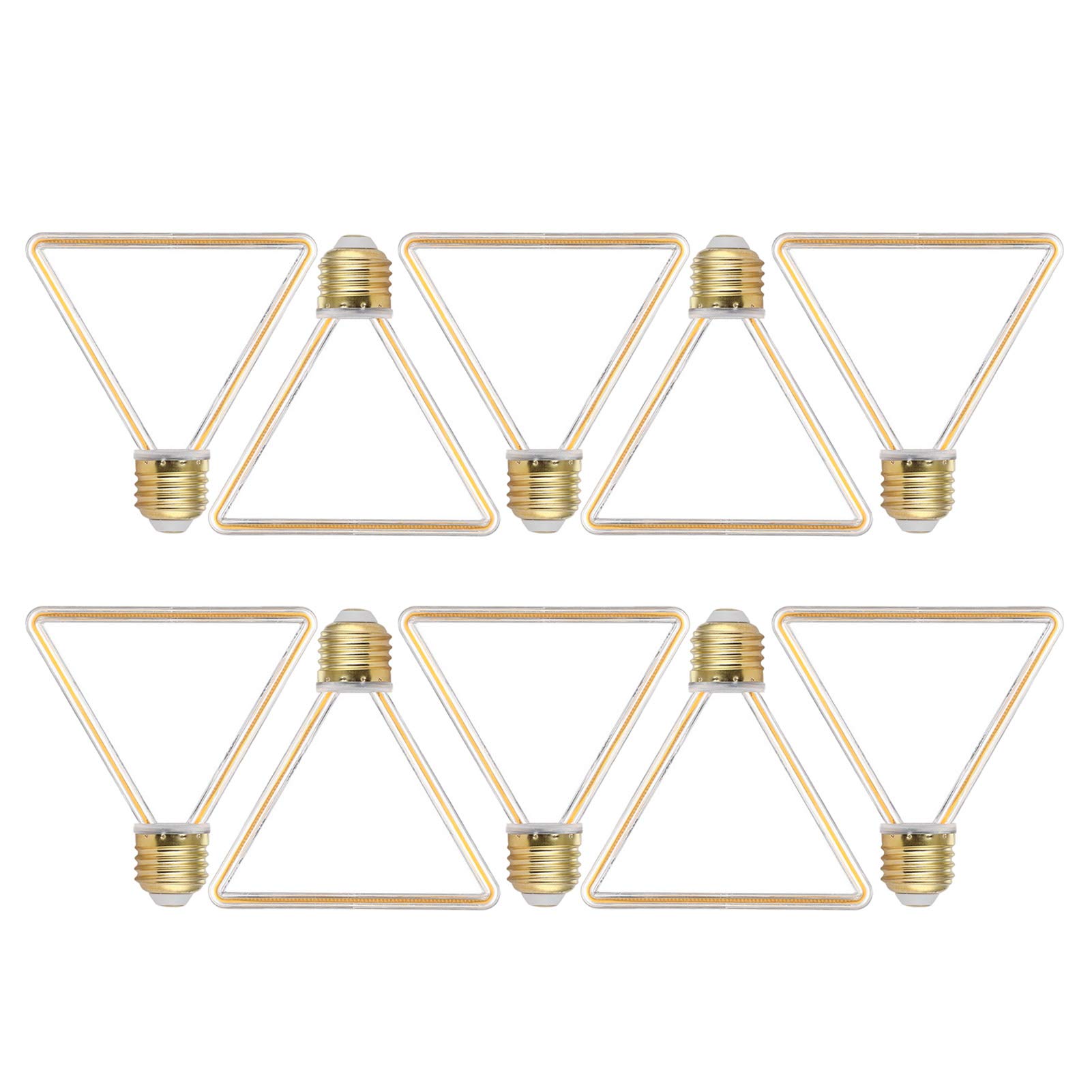 Ampoule LED à Filament Souple Non Variable, lot 10, 120 lumens, lumière Blanche Chaude 4 W = 40 W, Ampoule LED à l'ancienne 360° ; Luminaires d'ampoule Support Lampe d'angle Faisceau, Couleur transpa
