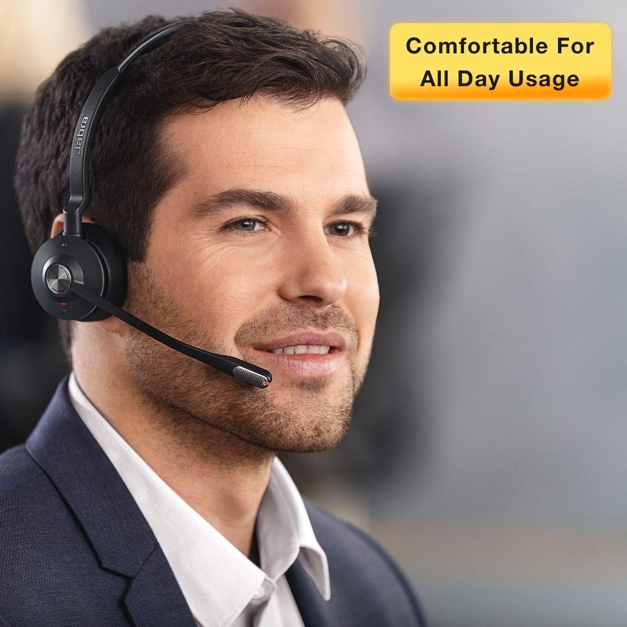 Polycom Compatible Jabra Engage 75 Wireless Headset Bundle with EHS Adapter, 9556-583-125-PLY - PC, MAC, USB, VVX and Soundpoint Phones, Bluetooth, Skype for Business (Mono - EHS - Cloth)