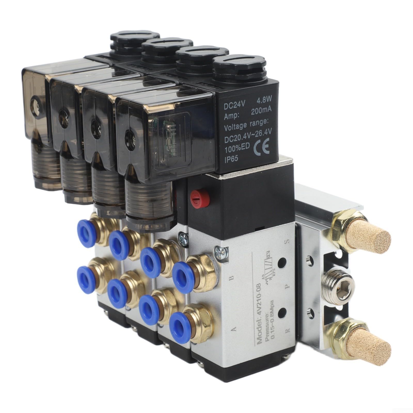 4V210-08 Électrovanne pneumatique 24 V DC 5/2 voies